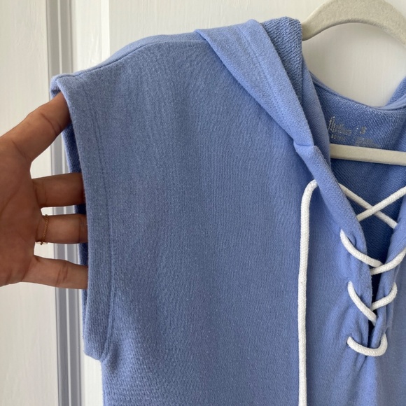Flirtitude Active Blue Lace-Up Hoodie Dress Size S - Picture 5 of 8